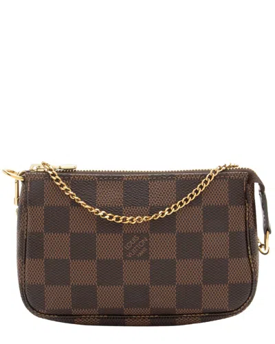 Pre-owned Louis Vuitton Brown Damier Ebene Mini Pochette Accessoires (authentic Pre-  Loved)