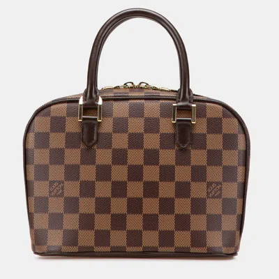 Pre-owned Louis Vuitton Brown Damier Ebene Mini Sarria
