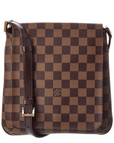 Pre-owned Louis Vuitton Brown Damier Ebene Musette Salsa Long Strap (authentic Pre-  Loved)