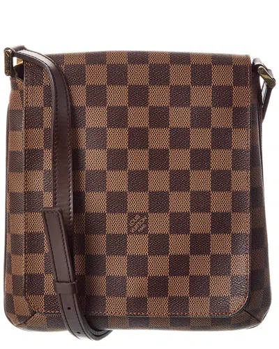 Pre-owned Louis Vuitton Brown Damier Ebene Musette Salsa Long Strap (authentic Pre-  Loved)
