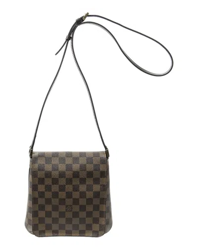 Pre-owned Louis Vuitton Brown Damier Ebene Musette Salsa Long Strap (authentic Pre-  Loved)