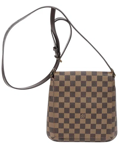 Pre-owned Louis Vuitton Brown Damier Ebene Musette Salsa Long Strap (authentic Pre-  Loved)