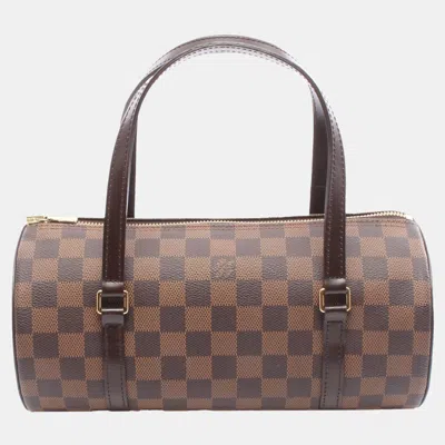 Pre-owned Louis Vuitton Brown Damier Ebene Papillon 26