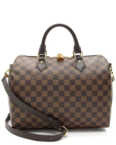 Pre-owned Louis Vuitton Brown Damier Ebene Speedy Bandouliere 30 (authentic Pre-loved)