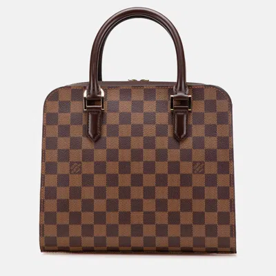 Pre-owned Louis Vuitton Brown Damier Ebene Triana