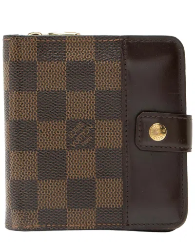 Louis Vuitton Brown Damier Ebene Zipped Compact Wallet (authentic Pre-loved)