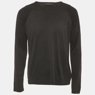 Pre-owned Louis Vuitton Brown Damier Jersey Raglan Sleeve T-shirt Xl