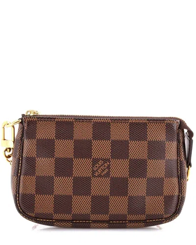 Pre-owned Louis Vuitton Brown Damier Pochette Accessoires Mini (authentic Pre-loved)