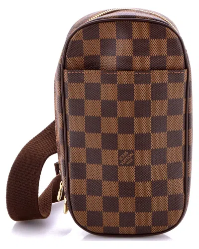 Pre-owned Louis Vuitton Brown Damier Pochette Gange (authentic Pre-loved)