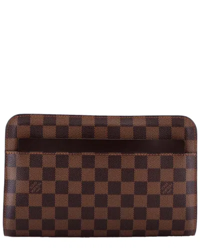 Pre-owned Louis Vuitton Brown Damier Pochette Saint Louis (authentic Pre-loved)