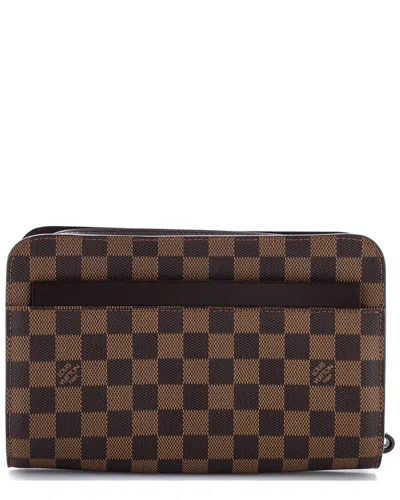 Pre-owned Louis Vuitton Brown Damier Pochette Saint Louis (authentic Pre-loved)