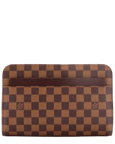 Pre-owned Louis Vuitton Brown Damier Pochette Saint Louis (authentic Pre-loved)