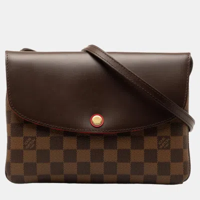 Pre-owned Louis Vuitton Brown Damier Twice Shoulder Bag