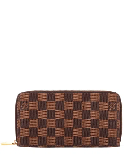 Pre-owned Louis Vuitton Brown Damier Zippy Wallet (authentic Pre-loved)
