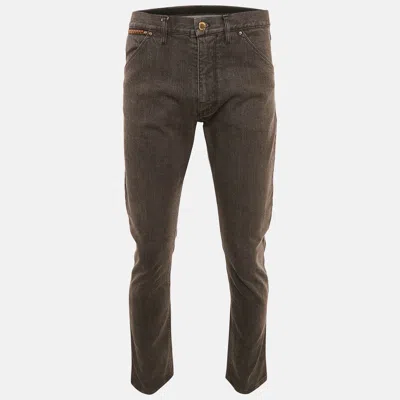 Pre-owned Louis Vuitton Brown Denim Jeans L Waist 33"