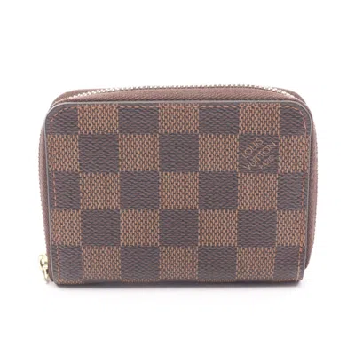 Pre-owned Louis Vuitton Brown Ebene Coated Canvas Coin Purse/coin Case ()