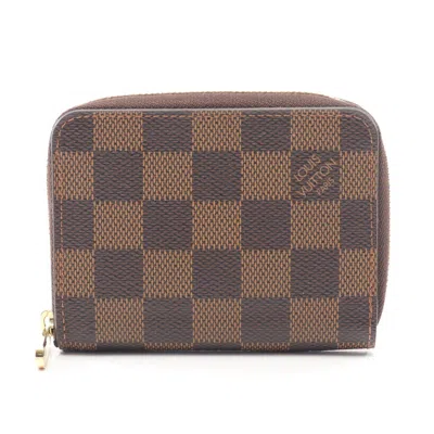 Pre-owned Louis Vuitton Brown Ebene Coated Canvas Coin Purse/coin Case ()