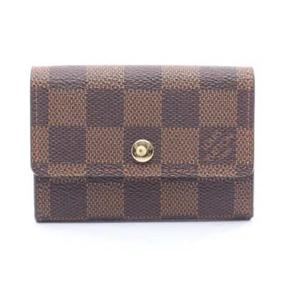 Pre-owned Louis Vuitton Brown Ebene Coated Canvas Coin Purse/coin Case ()