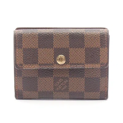 Pre-owned Louis Vuitton Brown Ebene Coated Canvas Coin Purse/coin Case ()