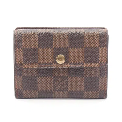Pre-owned Louis Vuitton Brown Ebene Coated Canvas Coin Purse/coin Case ()