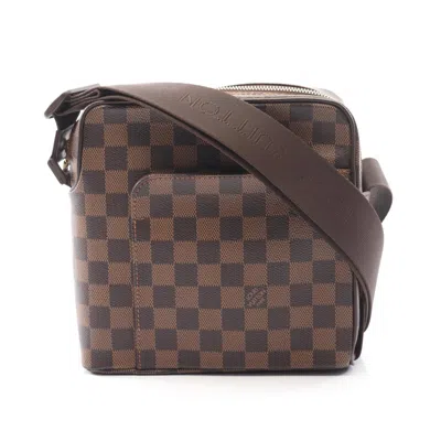 Pre-owned Louis Vuitton Brown Ebene Coated Canvas Damier Canvas Leather Pvc Shoulder Bag ()