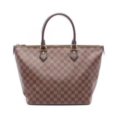 Pre-owned Louis Vuitton Brown Ebene Coated Canvas Leather Tote Bag ()