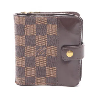 Pre-owned Louis Vuitton Brown Ebene Coated Canvas Leather Wallet (bi-fold) ()