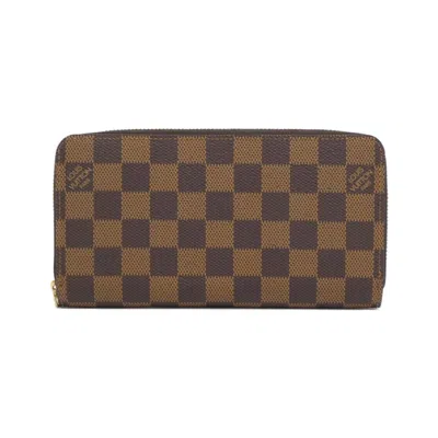 Pre-owned Louis Vuitton Brown Ebene Coated Canvas Long Wallet (bi-fold) ()