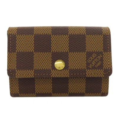 Pre-owned Louis Vuitton Brown Ebene Damier Canvas Coin Purse/coin Case ()