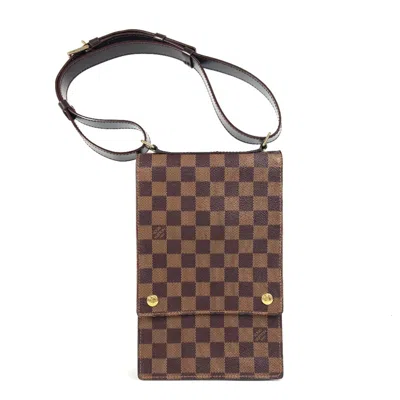 Pre-owned Louis Vuitton Brown Ebene Damier Canvas Pochette Shoulder Bag ()