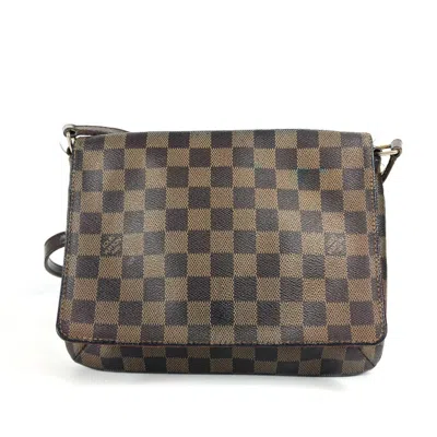 Pre-owned Louis Vuitton Brown Ebene Damier Canvas Pochette Shoulder Bag ()