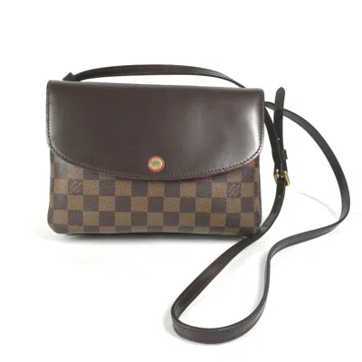 Pre-owned Louis Vuitton Brown Ebene Damier Canvas Pochette Shoulder Bag () In Brown, Ebene