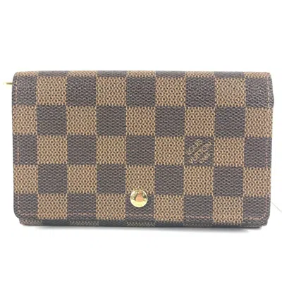 Pre-owned Louis Vuitton Brown Ebene Damier Canvas Wallet (bi-fold) ()