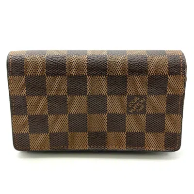 Pre-owned Louis Vuitton Brown Ebene Damier Canvas Wallet (bi-fold) ()