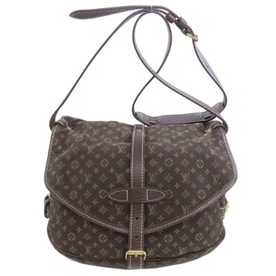Pre-owned Louis Vuitton Brown Ebene Monogram Mini Lin Shoulder Bag ()