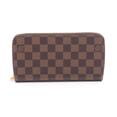 Pre-owned Louis Vuitton Brown Ebene Pvc Damier Canvas Long Wallet (bi-fold) ()