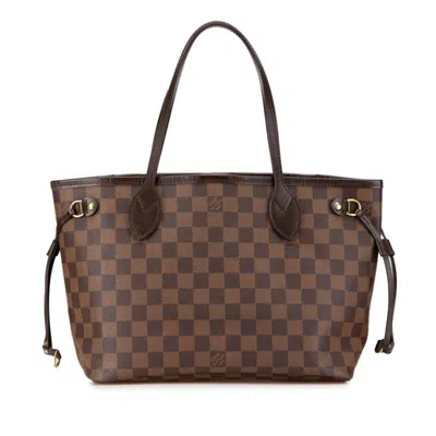 Pre-owned Louis Vuitton Brown Ebene Pvc Leather Handbag Tote Bag ()