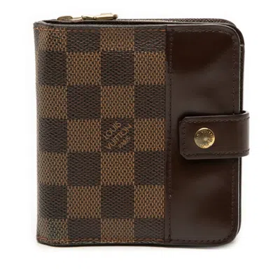 Pre-owned Louis Vuitton Brown Ebene Pvc Leather Wallet (bi-fold) ()