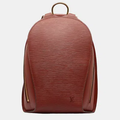 Pre-owned Louis Vuitton Brown Epi Leather Mabillon Backpack