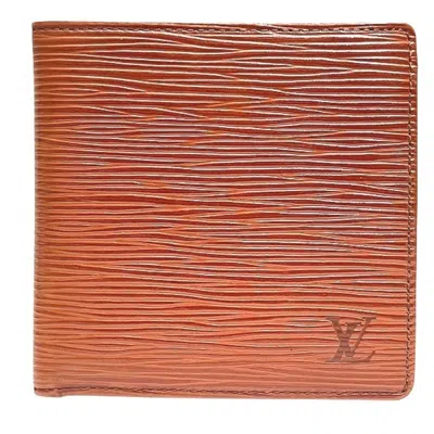 Pre-owned Louis Vuitton Brown Epi Leather Wallet (bi-fold) ()