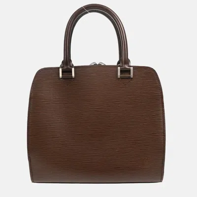 Pre-owned Louis Vuitton Brown Epi Pont Neuf Handbag