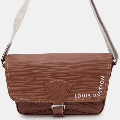Pre-owned Louis Vuitton Brown Epi Xl Montsouris Messenger Bag