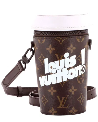 Louis Vuitton Brown Everyday Signature Monogram Canvas Coffee Cup Convertible  Pouch (authentic Pre-