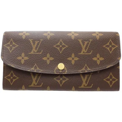 Pre-owned Louis Vuitton Brown Fuchsia Canvas Long Wallet (bi-fold) () In Multi