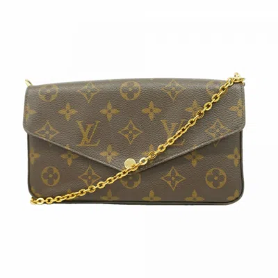 Pre-owned Louis Vuitton Brown Fuchsia Chain/shoulder Wallet () In Multi