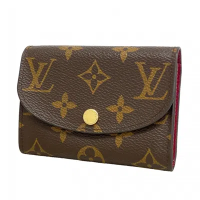 Pre-owned Louis Vuitton Brown Fuchsia Coin Purse/coin Case () In Brown, Fuchsia