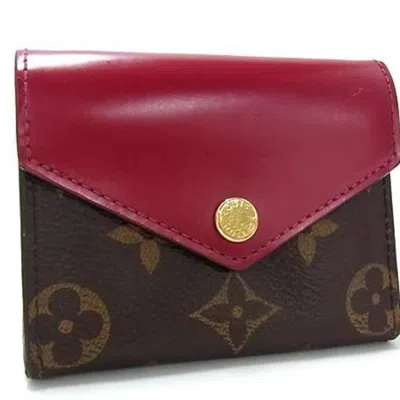 Pre-owned Louis Vuitton Brown Fuchsia Galle Monogram Monogram Wallet (tri-fold) ()