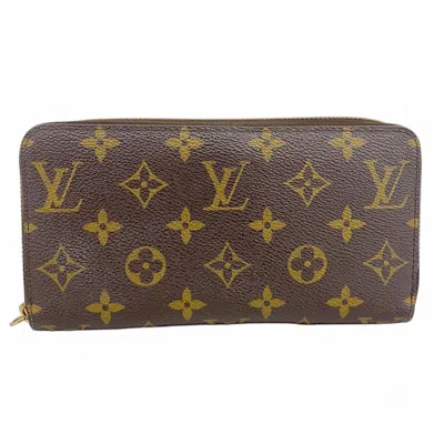 Pre-owned Louis Vuitton Brown Fuchsia Long Wallet (bi-fold) () In Multi