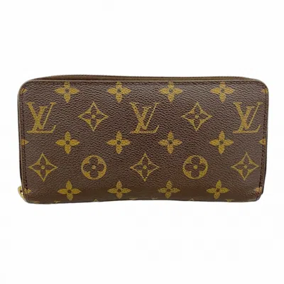 Pre-owned Louis Vuitton Brown Fuchsia Long Wallet (bi-fold) () In Multi