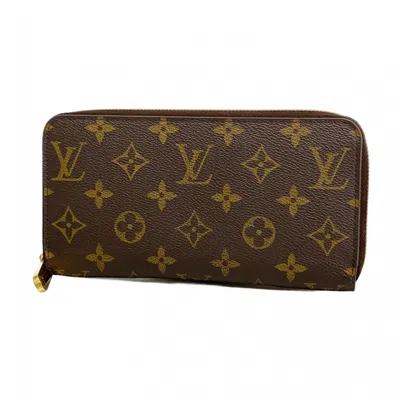 Pre-owned Louis Vuitton Brown Fuchsia Long Wallet (bi-fold) () In Multi